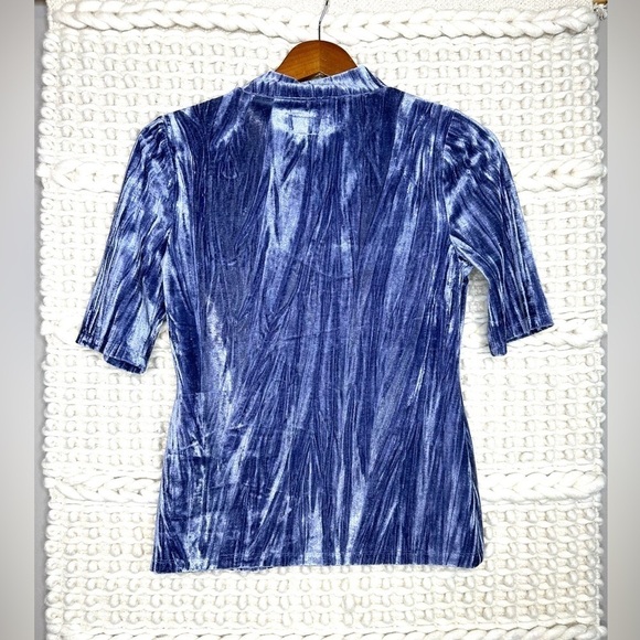 Anthropologie Pilcro Crushed Velvet Mockneck Top - Picture 4 of 5
